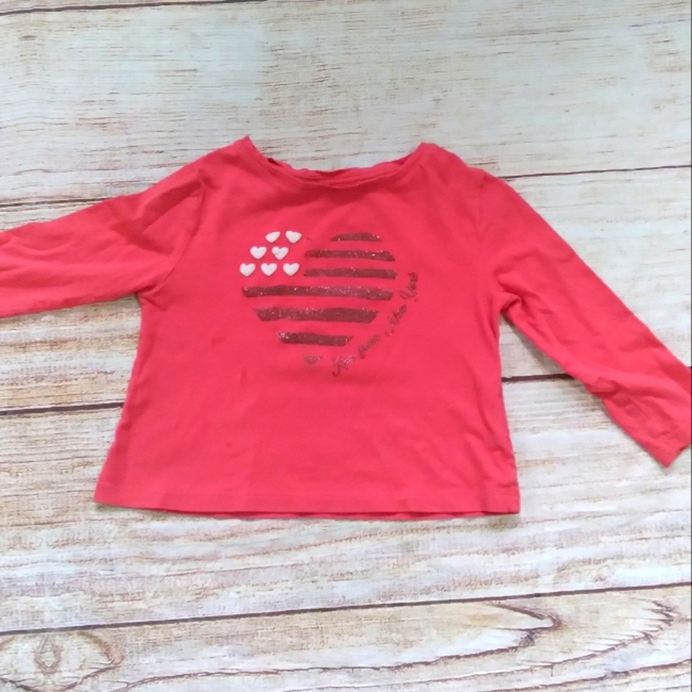 Vertbaudet long sleeve pink tshirt sz 2